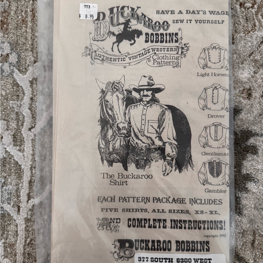 Buckaroo Bobbins Western Shirt Pattern